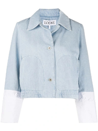 Loewe Cropped Jacket In Blue
