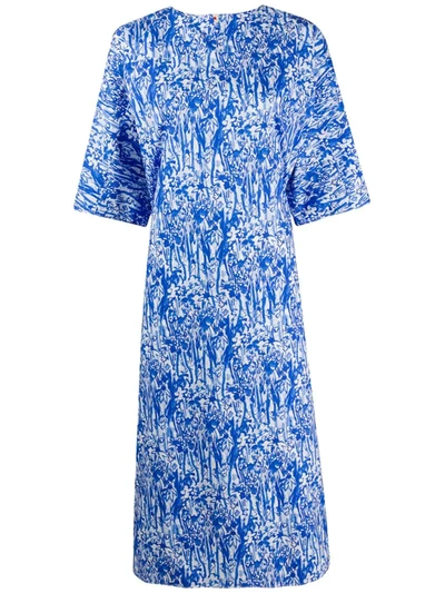 Marni Printed Tunic Dress In Blue