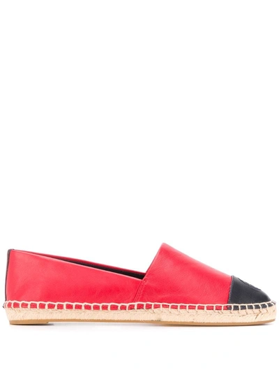 Tory Burch Two Tone Espadrilles In Red