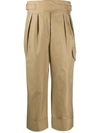 See By Chloé High Waisted Cropped Trousers In Neutrals