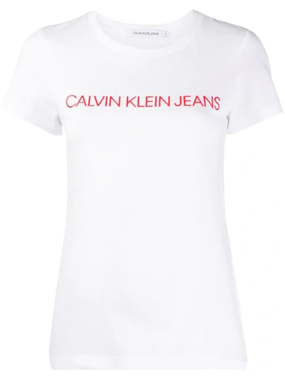 Calvin Klein Jeans Est.1978 Logo印花t恤 In White