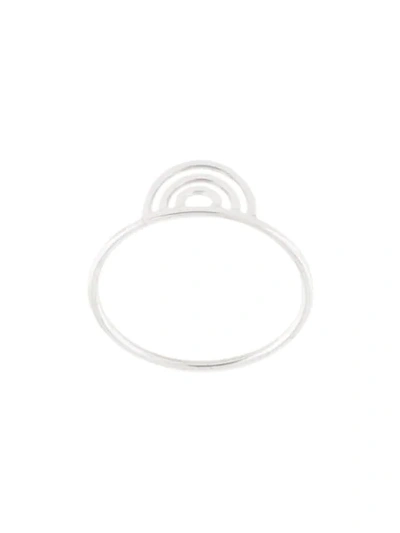 Natalie Marie Ochre Band Ring In Silver