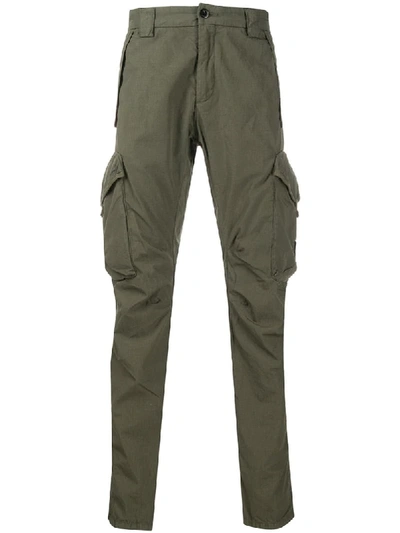 C.p. Company Straight-leg Cargo Trousers In Green