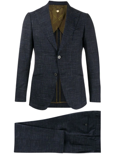 Maurizio Miri Tartan Two-piece Suit In Blue