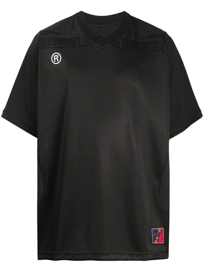 Martine Rose Oversized V-neck T-shirt In Black