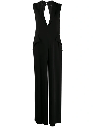 Andrea Ya'aqov V-neck Jumpsuit In Black