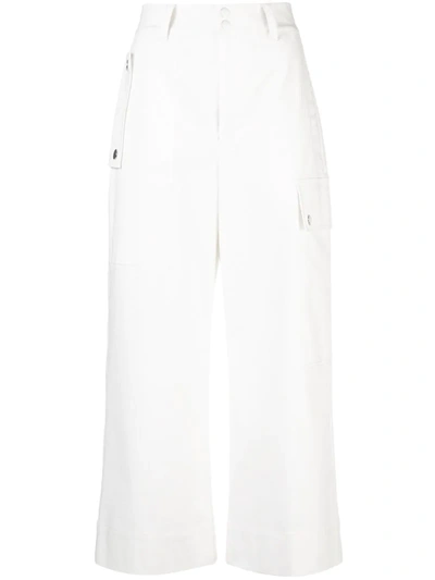 Proenza Schouler White Label Cropped Cargo Trousers In White