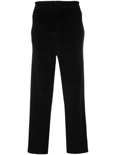 Golden Goose Embroidered Logo Cropped Track Trousers In Black