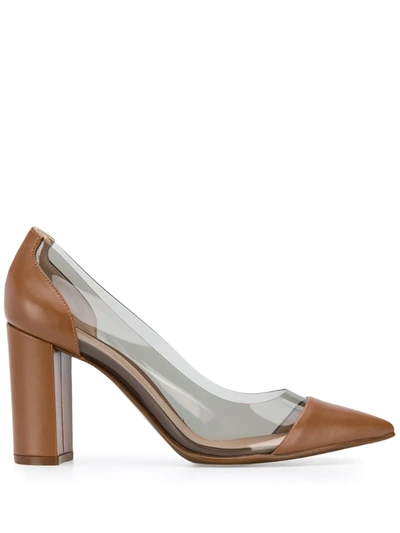 Gianvito Rossi Panelled Pumps In Brown