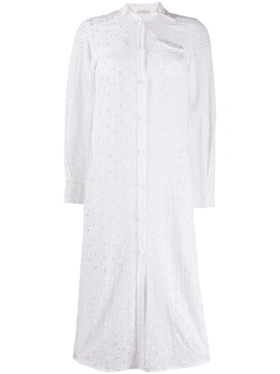Anjuna Broderie Anglaise Midi Dress In White