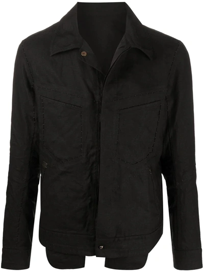 Isaac Sellam Experience Refractaire Multi-pocket Shirt Jacket In Black