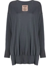 Uma Wang Knitted Relaxed Fit Oversized Jumper In Grey