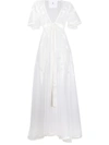 Annamode Sheer Star Embroidered Dress In White