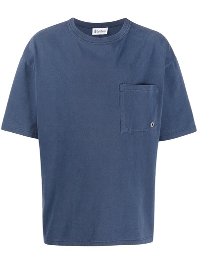 Etudes Studio Pocket Detail T-shirt In Blue