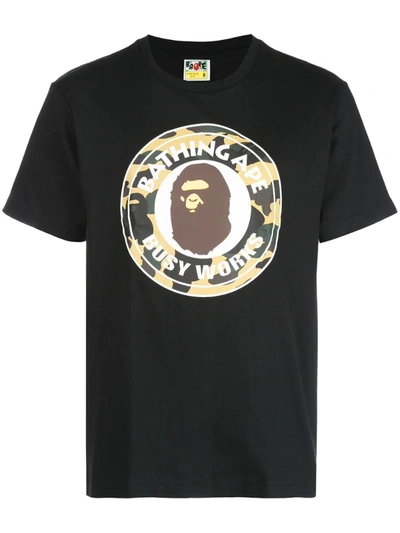 Bape Busy Works T-shirt In Black