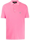 Hydrogen Branded Short-sleeved Polo Shirt In Pink