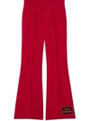 Gucci Flared Trousers Heterotopia  In Red