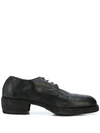 Guidi Round Toe Lace Up Derby Shoes In Black