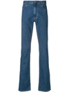 Canali Mid Rise Straight-leg Jeans In Blue