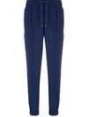 Michael Michael Kors Drawstring Trousers In Blue