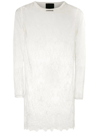 Andrea Bogosian 半透明花卉罩衫 In White