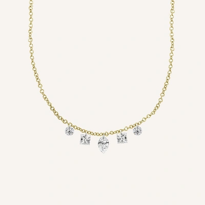 Ilana Ariel Art Deco Floating Diamond Necklace