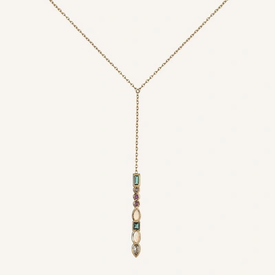 Ilana Ariel Multi Stone Lariat Necklace