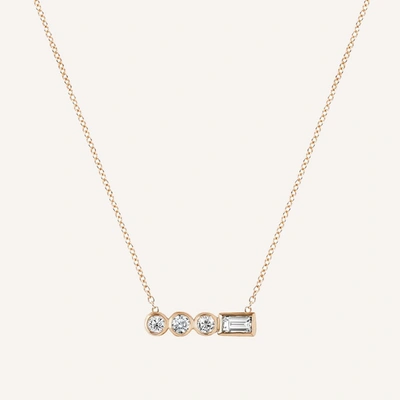 Ilana Ariel Diamond Circle Short Necklace In 14k Yellow Gold