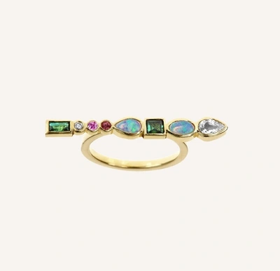 Ilana Ariel Multi Stone Long Bar Ring