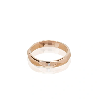 Ali Grace Jewelry Rose Gold & Triple Diamond Ring