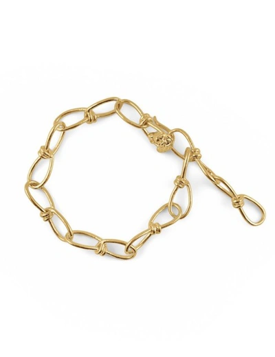 Misho Leo Link Bracelet In 22k Gold Plated