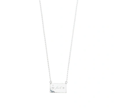 Ali Grace Jewelry Sterling & Diamond Fuck Pendant Necklace