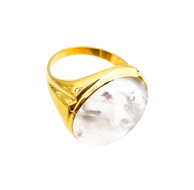 Felice Dahl Jewellery Valkyria Stone Ring In Gold