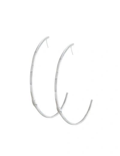 Ali Grace Jewelry Oversized Hoop Earrings In Silver