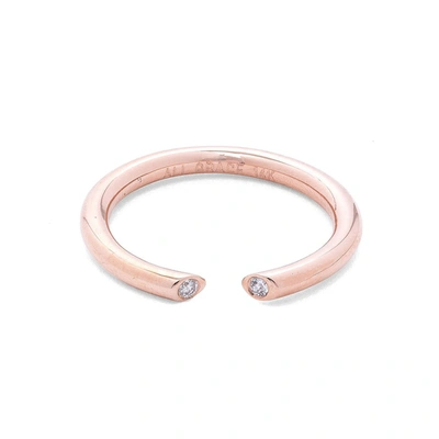 Ali Grace Jewelry Rose Gold 'tina' Diamond Open Ring