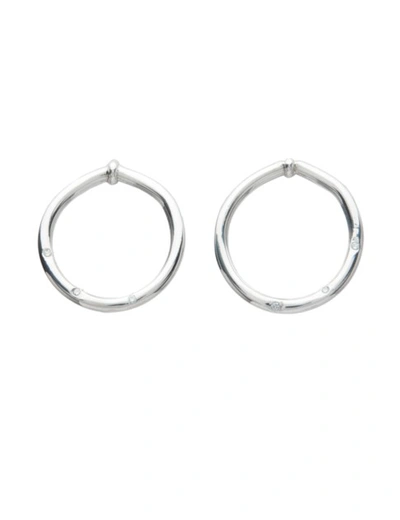 Ali Grace Jewelry Sterling & Diamond Circle Earrings In Silver