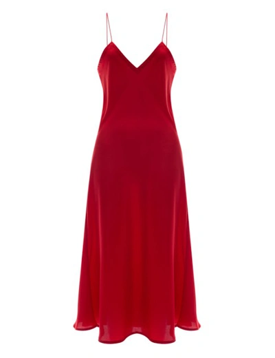 Romy Collection Alice Midi Slip Dress In Red