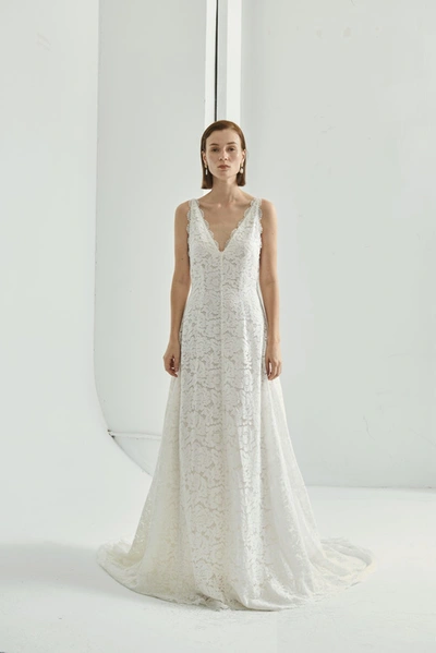 Viktoria Chan Charlotte Lace Wedding Gown In White