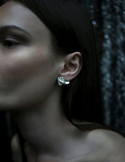 K'ssara The 'roza' Earrings • Silver