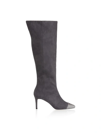 Smiling Shoes Aby Boots Cd55 In 24 Black Suede