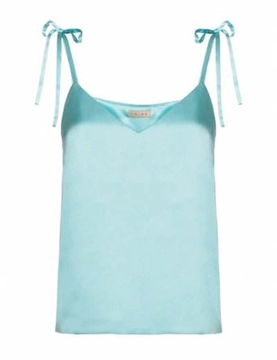 19.04 Silk Top With Bows In Blue