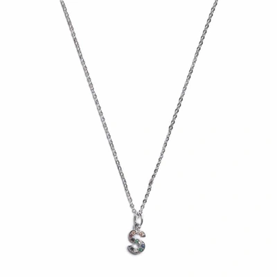 Ia Bon Initial Pendant Necklace – Silver In Y