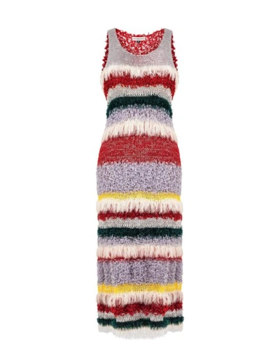 Andreeva Exclusive Handmade Knit Wild Style Dress In Multicolor