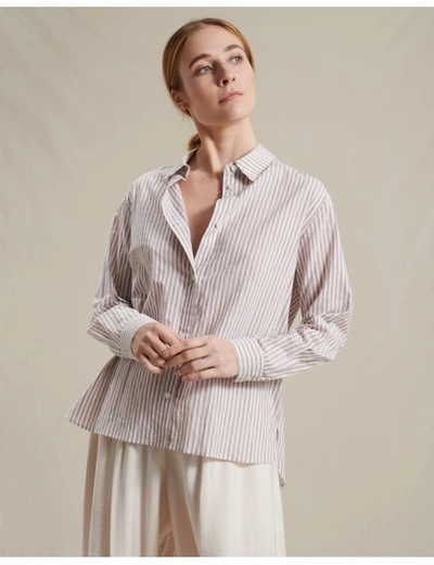 A Part Of The Art Daily Shirt Soft Nougat White Stripe In Soft-nougat-white-stripe