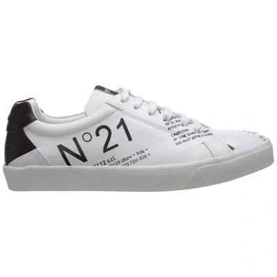 N°21 Men's Shoes Leather Trainers Sneakers In White