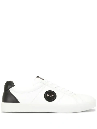 N°21 Men's Shoes Leather Trainers Sneakers In White