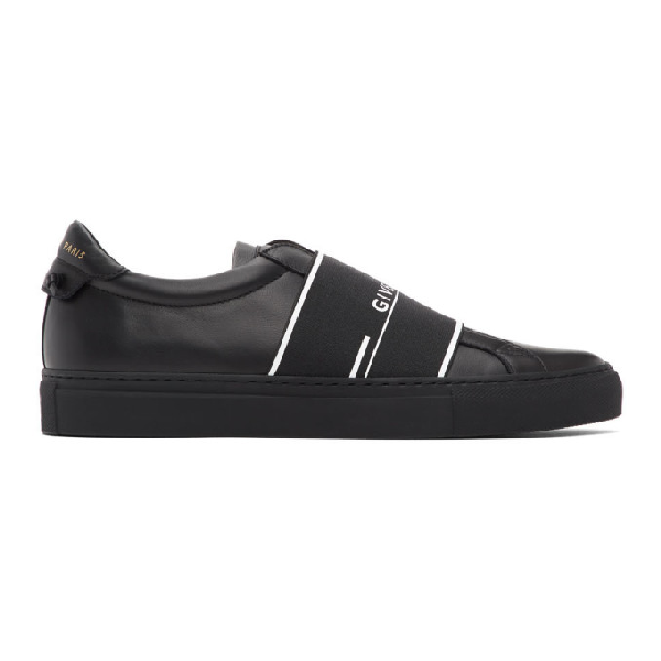 mens black leather trainer shoes