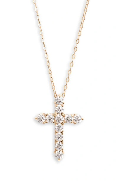 Nadri Cross Pendant Necklace In Silver