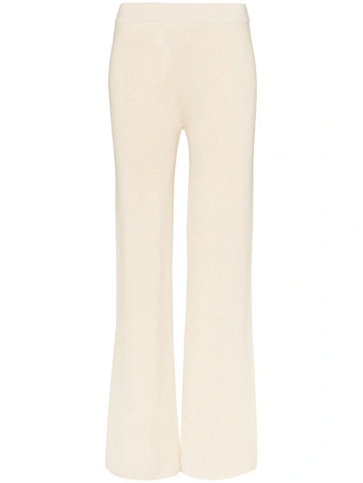 Carcel Milano Mega Knit Trousers In Neutrals