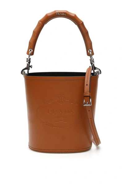 Prada Bucket Bag In Brown